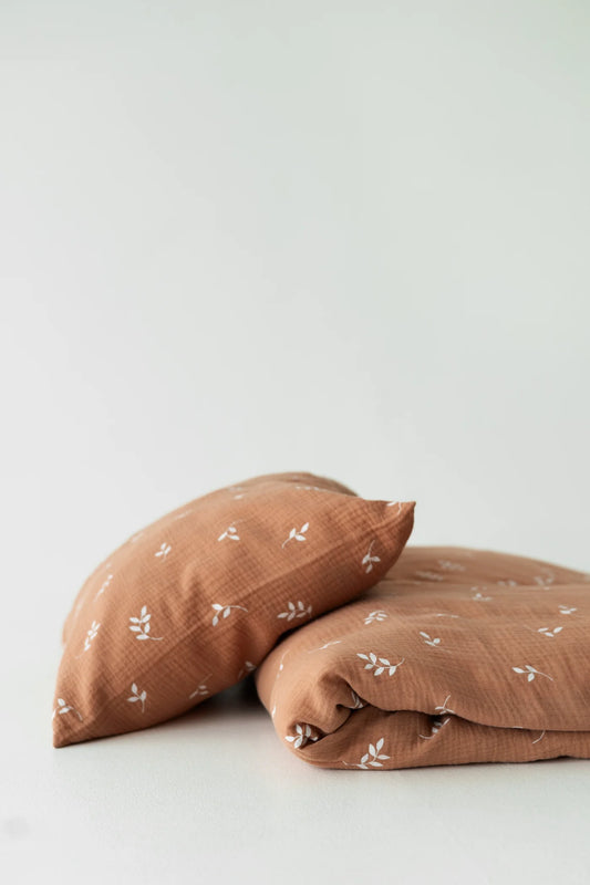 Voodipesu komplekt beebidele - Caramel Leaves