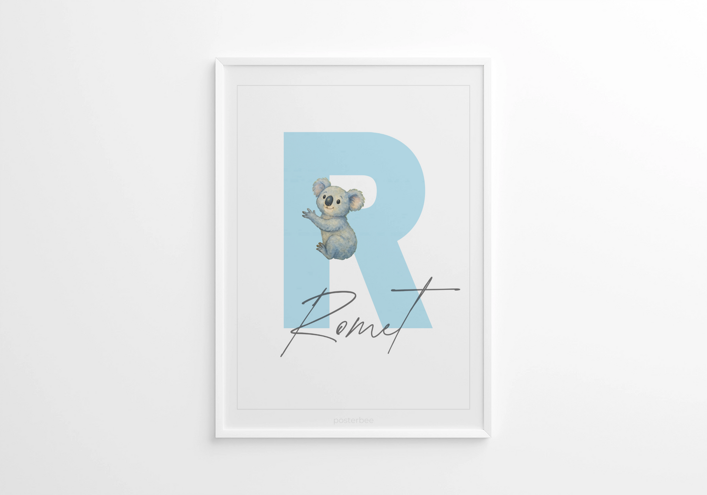Nimeposter – panda illustratsioon lapse nime ja sünniandmetega – Emma & Roosi