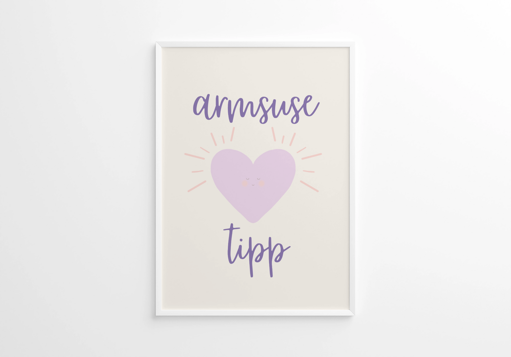 Poster “Armastuse Tipp” minimalistlik tekst lastetoa sisustuseks – Emma & Roosi