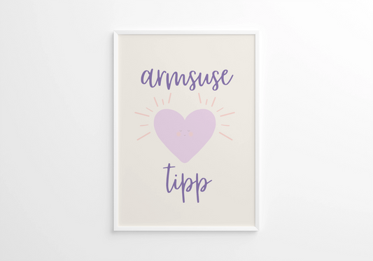 Poster “Armastuse Tipp” minimalistlik tekst lastetoa sisustuseks – Emma & Roosi