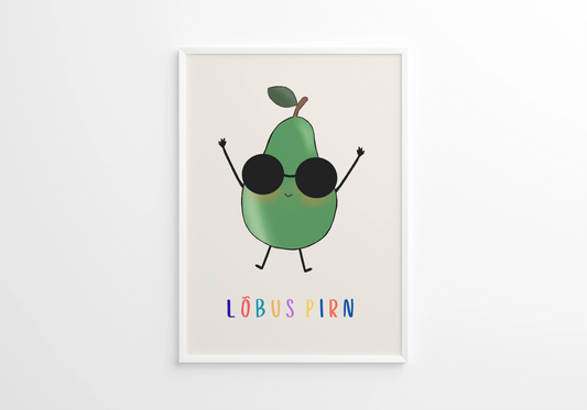 Lastetoa poster – lõbus äkitselt ärkav pirn illustratsioon, Emma & Roosi