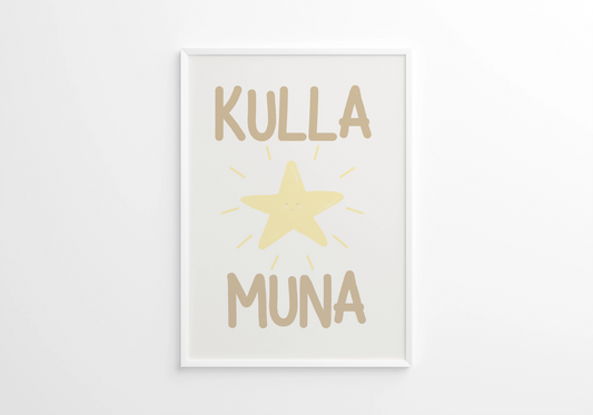 Minimalistlik poster kullamuna lastetoa seinakaunistuseks – Emma & Roosi